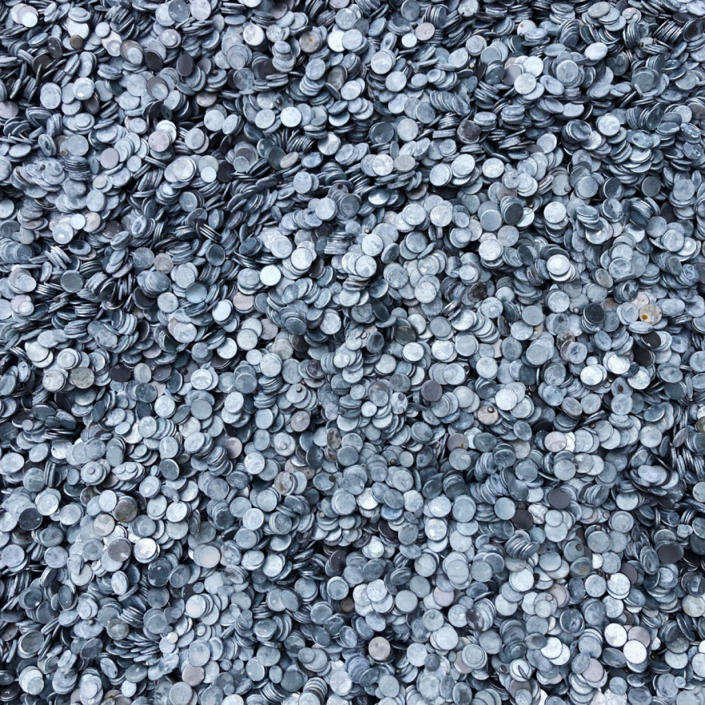 rottame punzonatura zincata iron zinc scrap